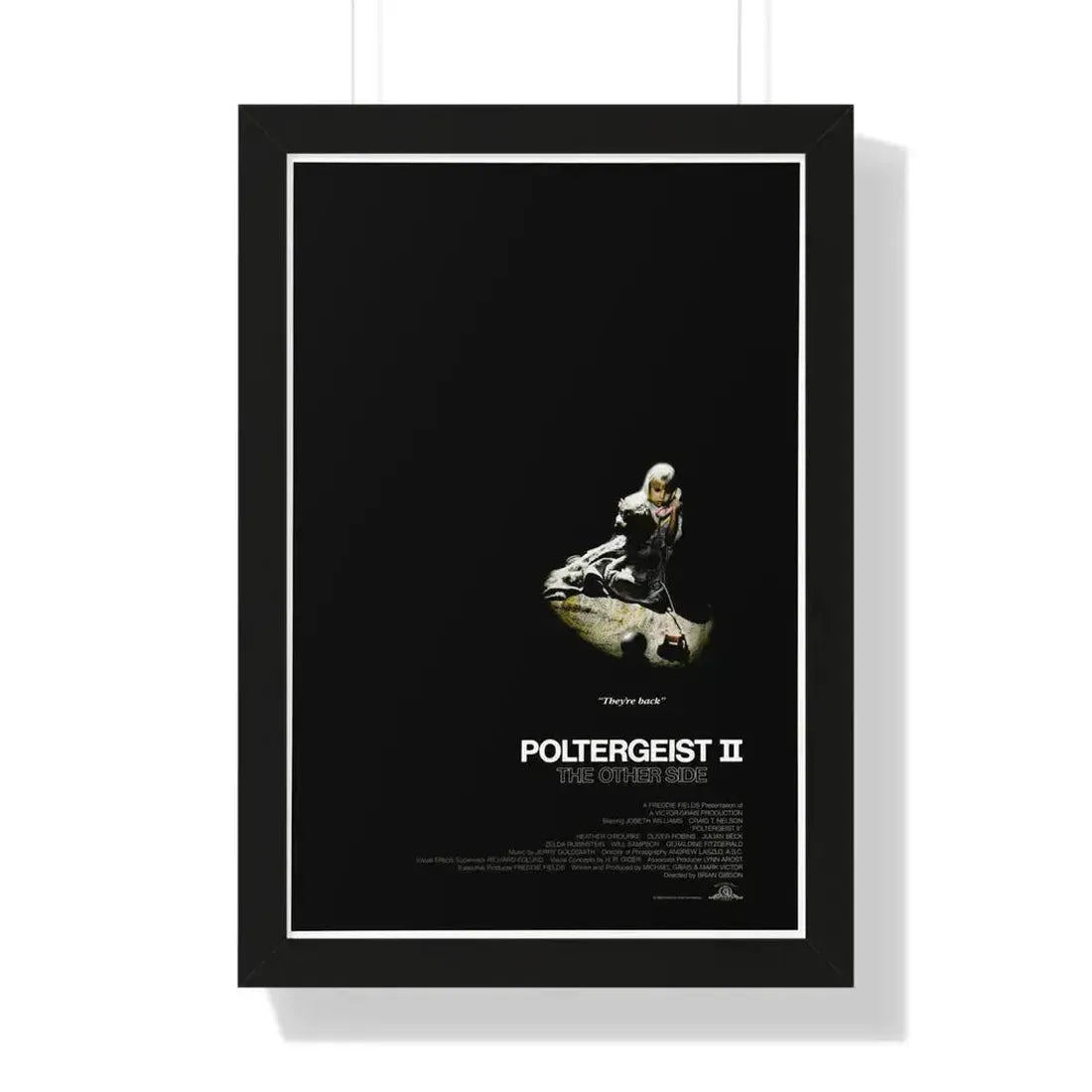 POLTERGEIST II 1986 - Framed Movie Poster 16″ x 24″ Black - The Sticker Space
