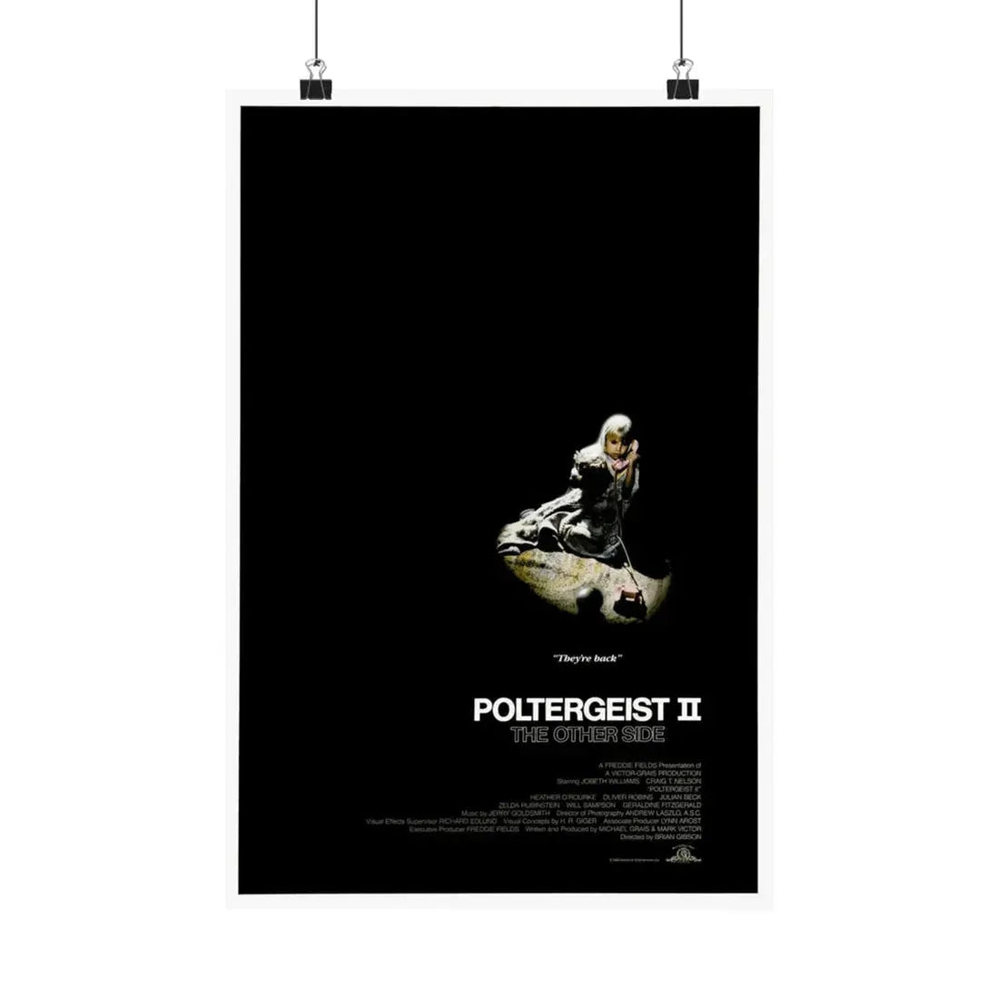 POLTERGEIST II 1986 - Paper Movie Poster - The Sticker Space