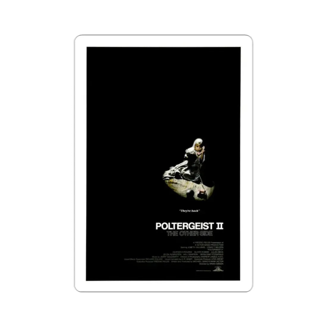 Poltergeist II The Other Side 1986 Movie Poster STICKER Vinyl Die-Cut Decal 2 Inch - The Sticker Space