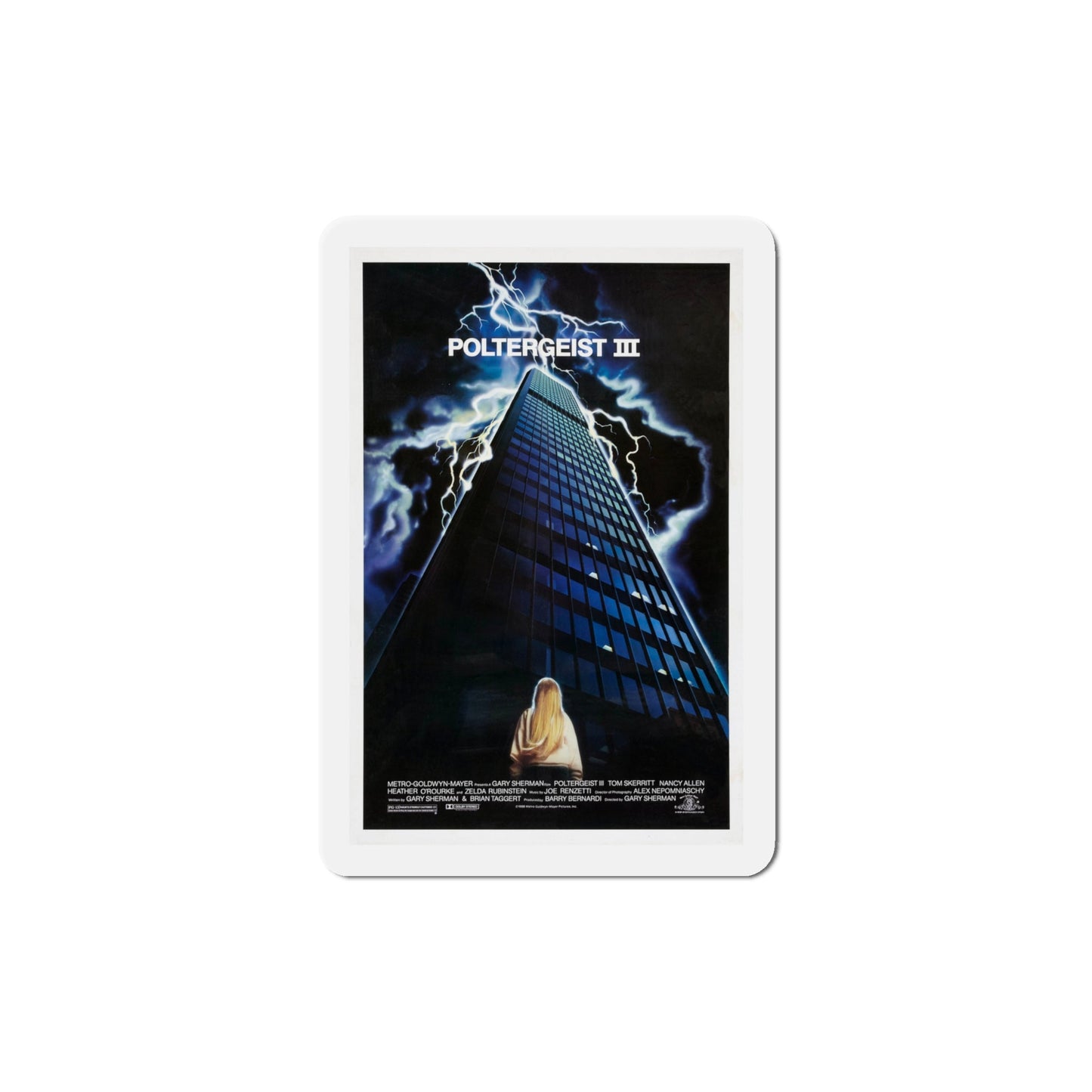 Poltergeist III 1988 Movie Poster Die-Cut Magnet-4" x 4"-The Sticker Space