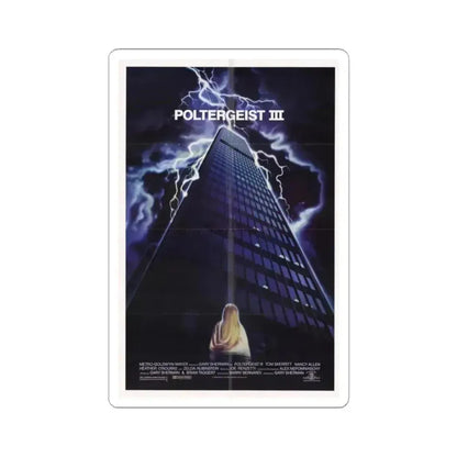 POLTERGEIST III 1988 Movie Poster - STICKER Vinyl Kiss-Cut Decal 3 Inch White - The Sticker Space