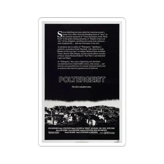 POLTERGEIST (TEASER) 1982 Movie Poster - STICKER Vinyl Kiss-Cut Decal 2 Inch White - The Sticker Space