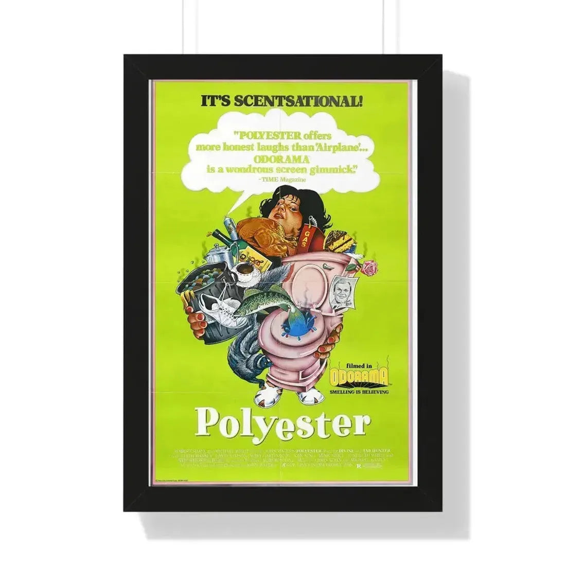 POLYESTER 1981 - Framed Movie Poster 16″ x 24″ Black - The Sticker Space