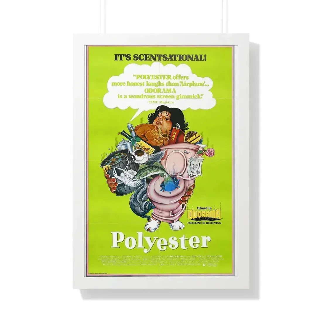 POLYESTER 1981 - Framed Movie Poster 20" x 30" White - The Sticker Space