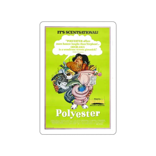 POLYESTER 1981 Movie Poster STICKER Vinyl Die-Cut Decal 2 Inch - The Sticker Space
