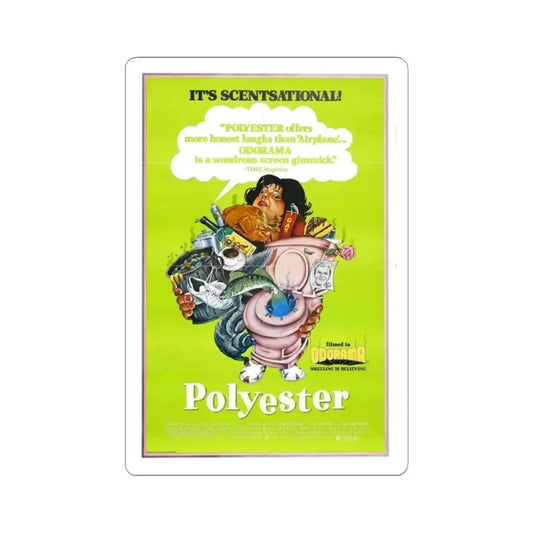 POLYESTER 1981 Movie Poster - STICKER Vinyl Kiss-Cut Decal 2 Inch White - The Sticker Space
