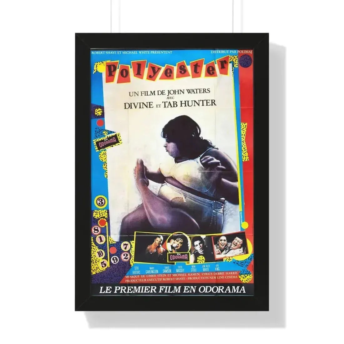 POLYESTER (FRENCH) 1981 - Framed Movie Poster 16″ x 24″ Black - The Sticker Space