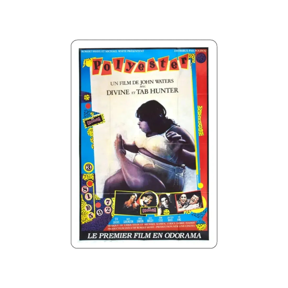 POLYESTER (FRENCH) 1981 Movie Poster STICKER Vinyl Die-Cut Decal - The Sticker Space