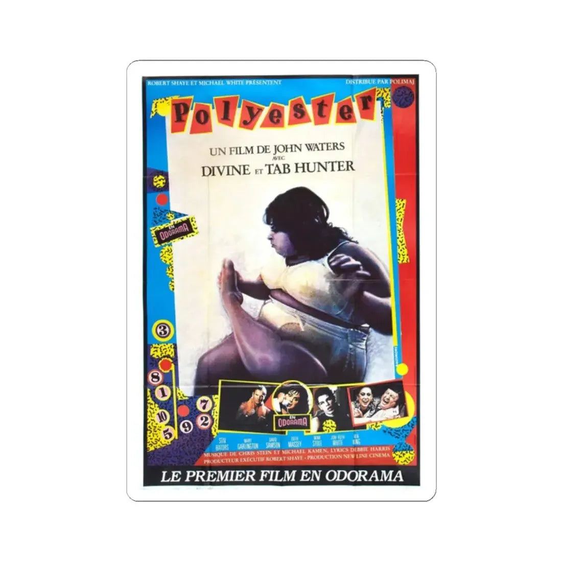 POLYESTER (FRENCH) 1981 Movie Poster - STICKER Vinyl Kiss-Cut Decal 2 Inch White - The Sticker Space