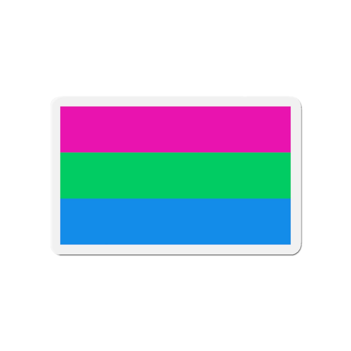 Polysexuality Pride Flag - Die-Cut Magnet-4" x 4"-The Sticker Space