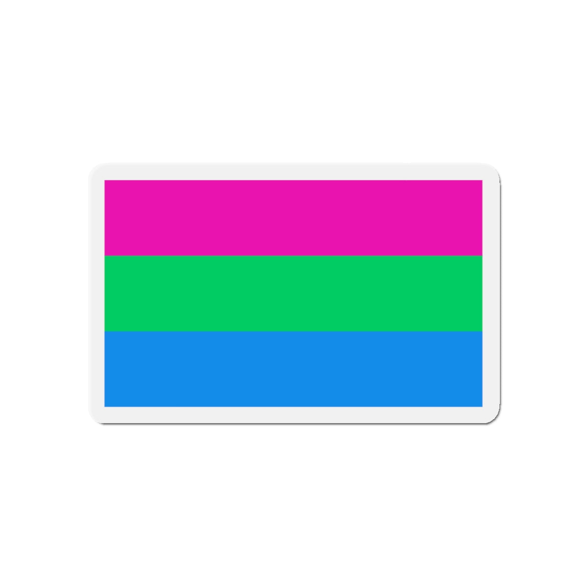 Polysexuality Pride Flag - Die-Cut Magnet-5" x 5"-The Sticker Space