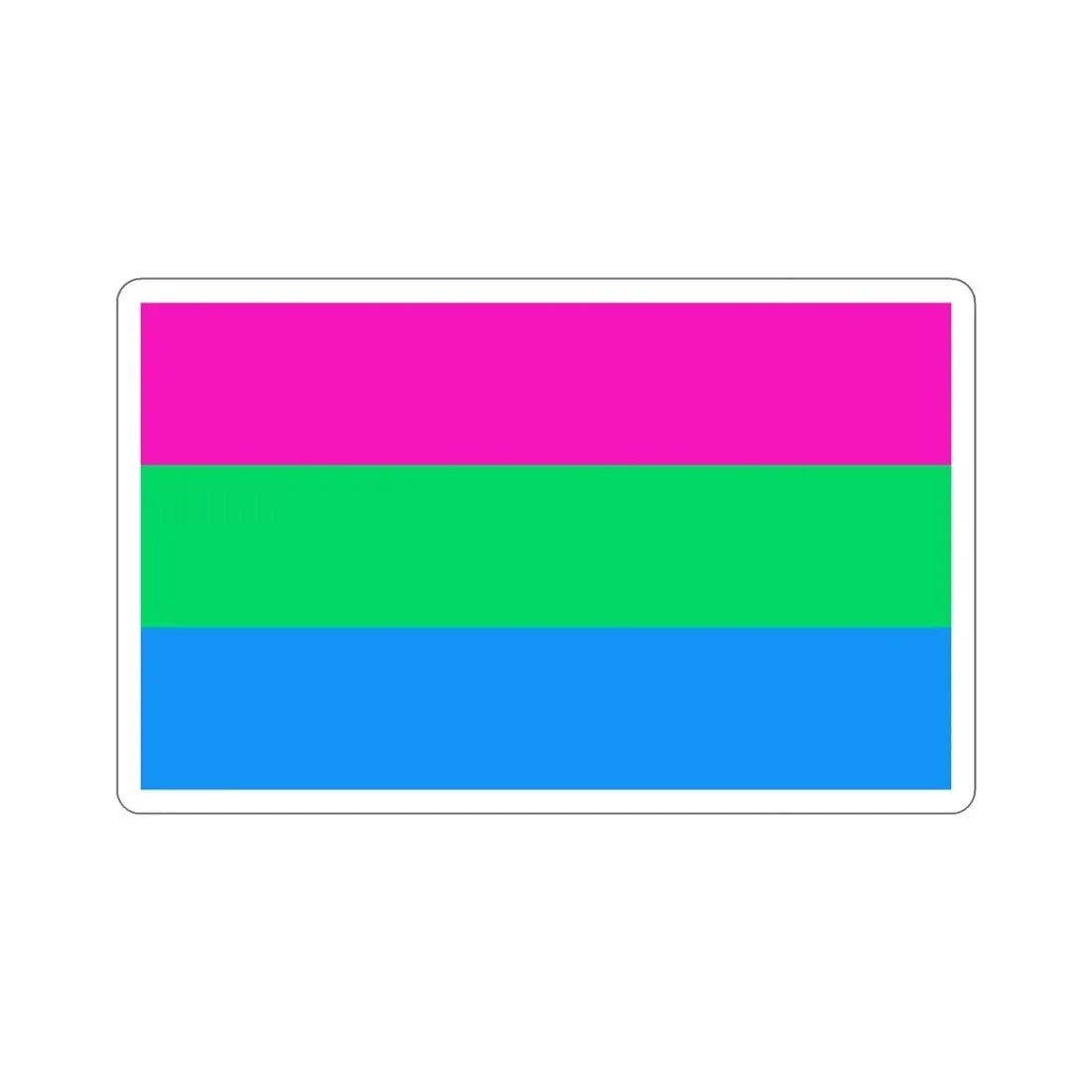 Polysexuality Pride Flag STICKER Vinyl Die-Cut Decal - The Sticker Space