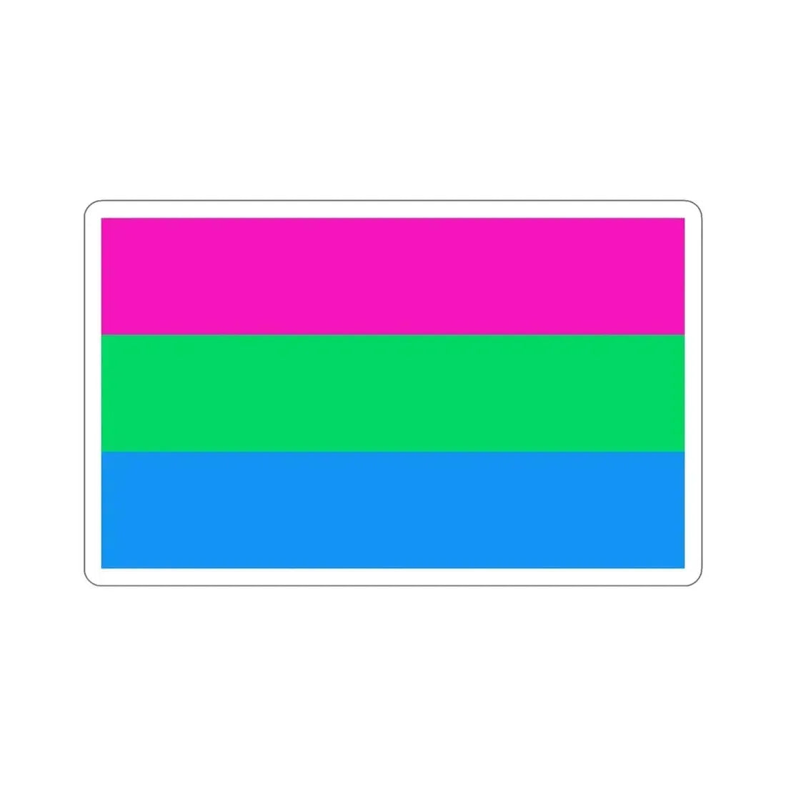 Polysexuality Pride Flag STICKER Vinyl Die-Cut Decal - The Sticker Space