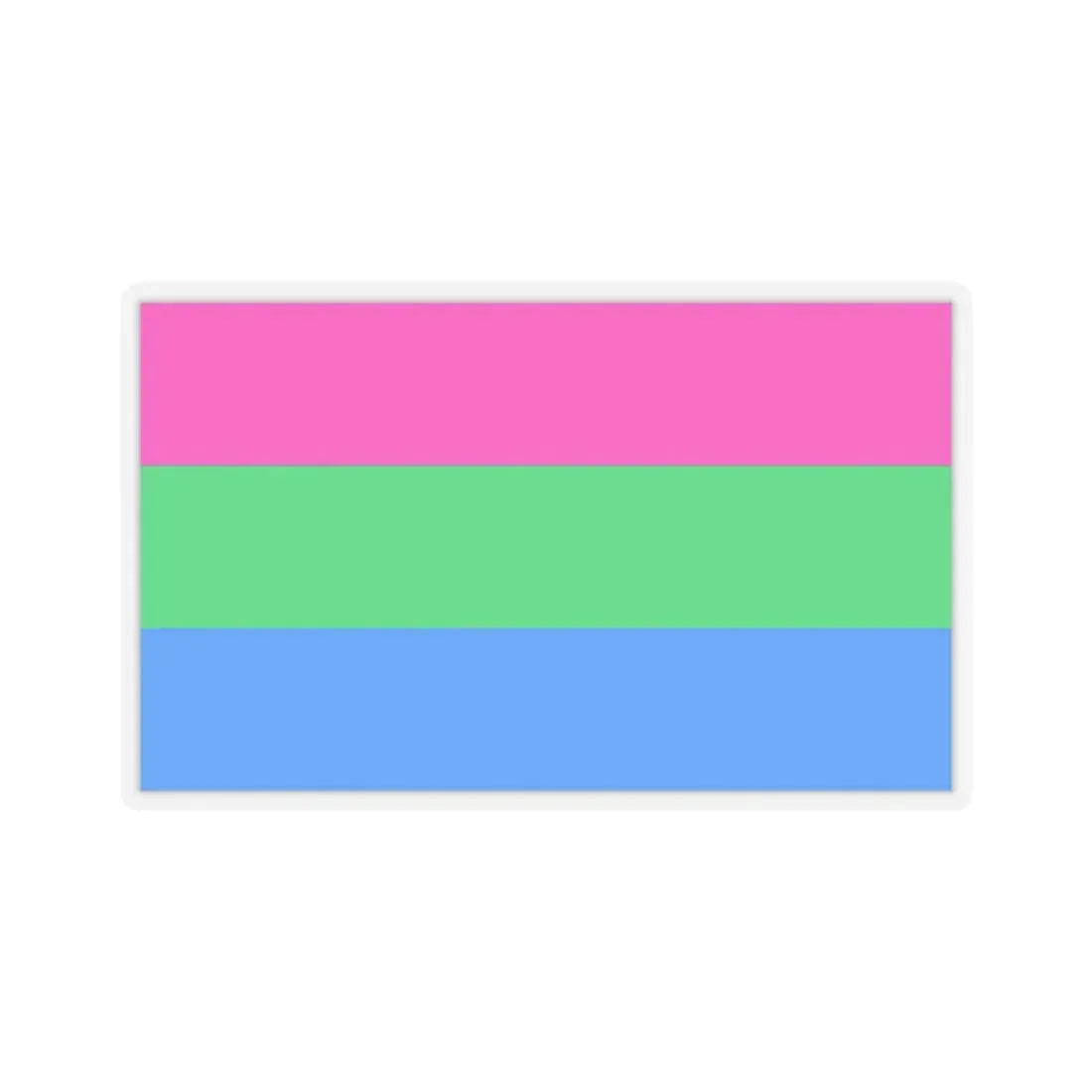 Polysexuality Pride Flag - STICKER Vinyl Kiss-Cut Decal 2 Inch Transparent - The Sticker Space