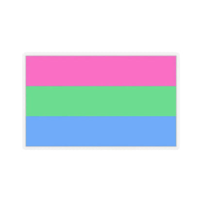 Polysexuality Pride Flag - STICKER Vinyl Kiss-Cut Decal 2 Inch Transparent - The Sticker Space
