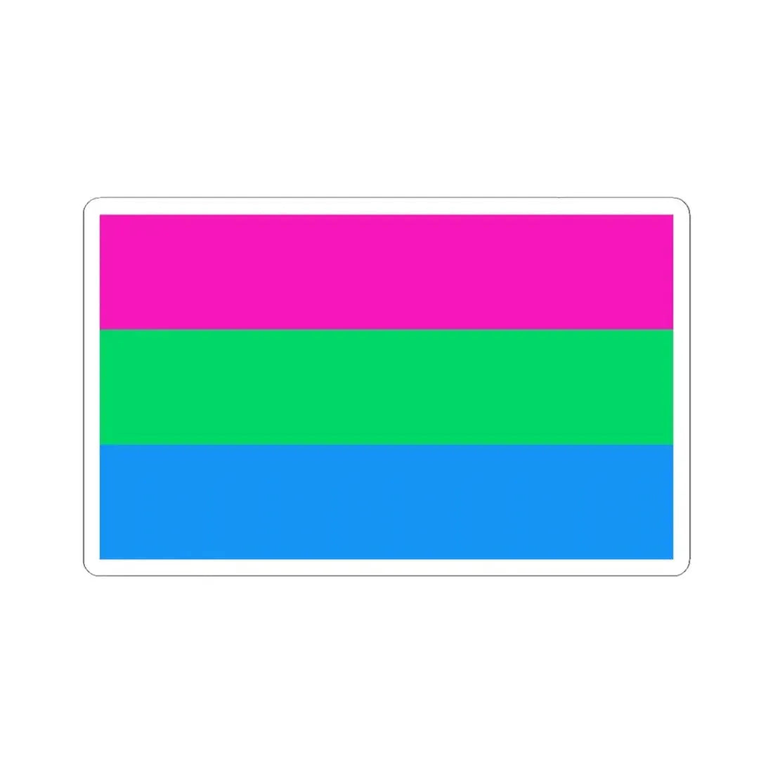 Polysexuality Pride Flag - STICKER Vinyl Kiss-Cut Decal 2 Inch White - The Sticker Space