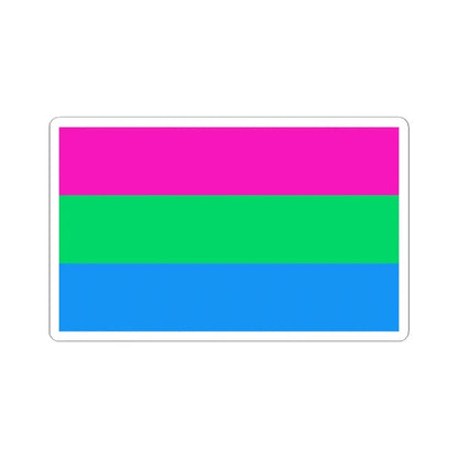 Polysexuality Pride Flag - STICKER Vinyl Kiss-Cut Decal 2 Inch White - The Sticker Space