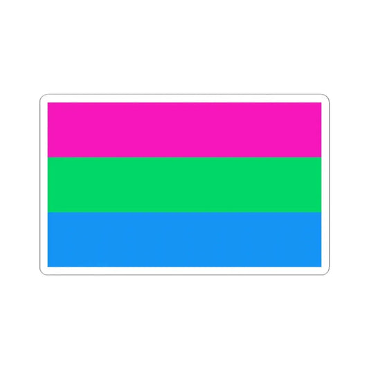 Polysexuality Pride Flag - STICKER Vinyl Kiss-Cut Decal 2 Inch White - The Sticker Space