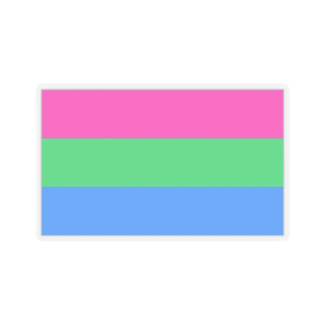 Polysexuality Pride Flag - STICKER Vinyl Kiss-Cut Decal 3 Inch Transparent - The Sticker Space
