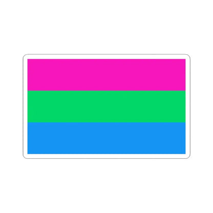 Polysexuality Pride Flag - STICKER Vinyl Kiss-Cut Decal 3 Inch White - The Sticker Space