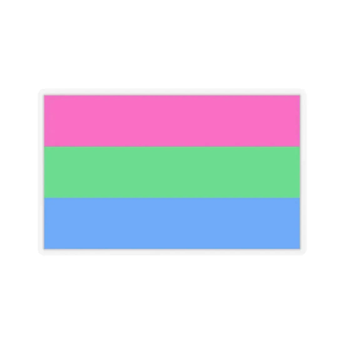 Polysexuality Pride Flag - STICKER Vinyl Kiss-Cut Decal 4 Inch Transparent - The Sticker Space