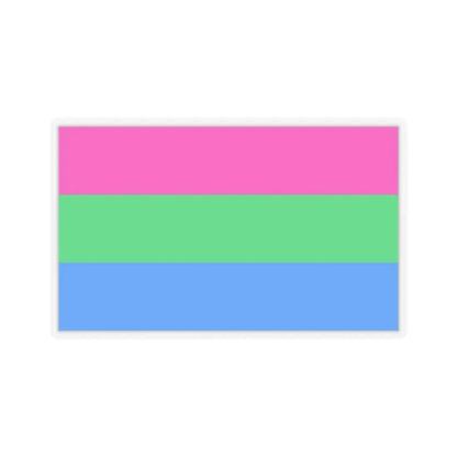 Polysexuality Pride Flag - STICKER Vinyl Kiss-Cut Decal 4 Inch Transparent - The Sticker Space