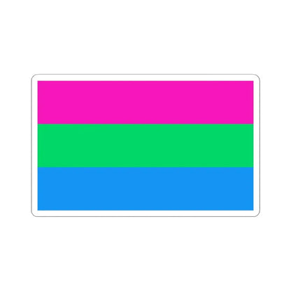 Polysexuality Pride Flag - STICKER Vinyl Kiss-Cut Decal 4 Inch White - The Sticker Space