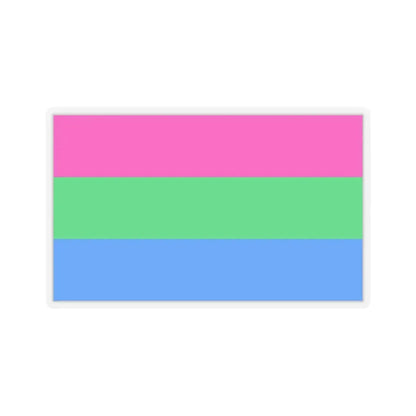 Polysexuality Pride Flag - STICKER Vinyl Kiss-Cut Decal 6 Inch Transparent - The Sticker Space