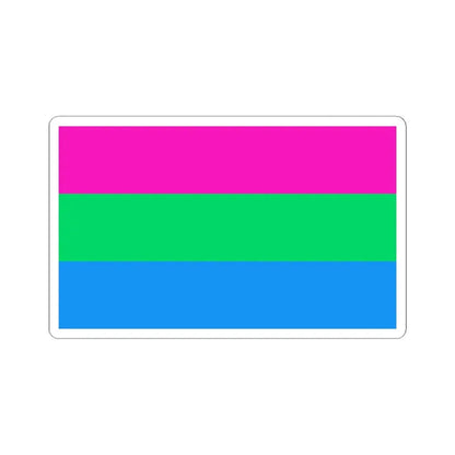 Polysexuality Pride Flag - STICKER Vinyl Kiss-Cut Decal 6 Inch White - The Sticker Space