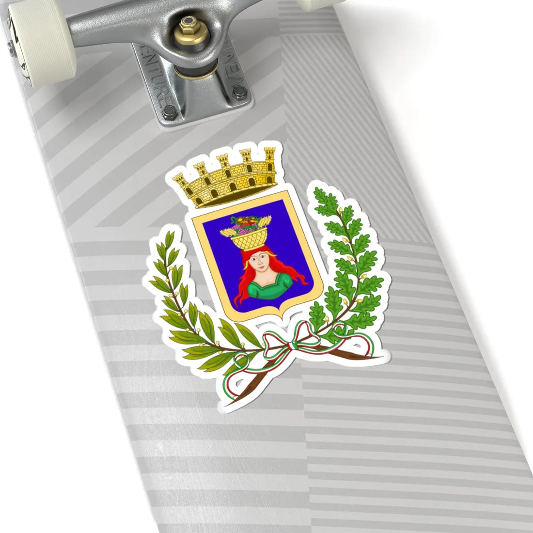 Pomezia-Stemma (Italy) (Coat of Arms) STICKER Vinyl Kiss-Cut Decal - The Sticker Space