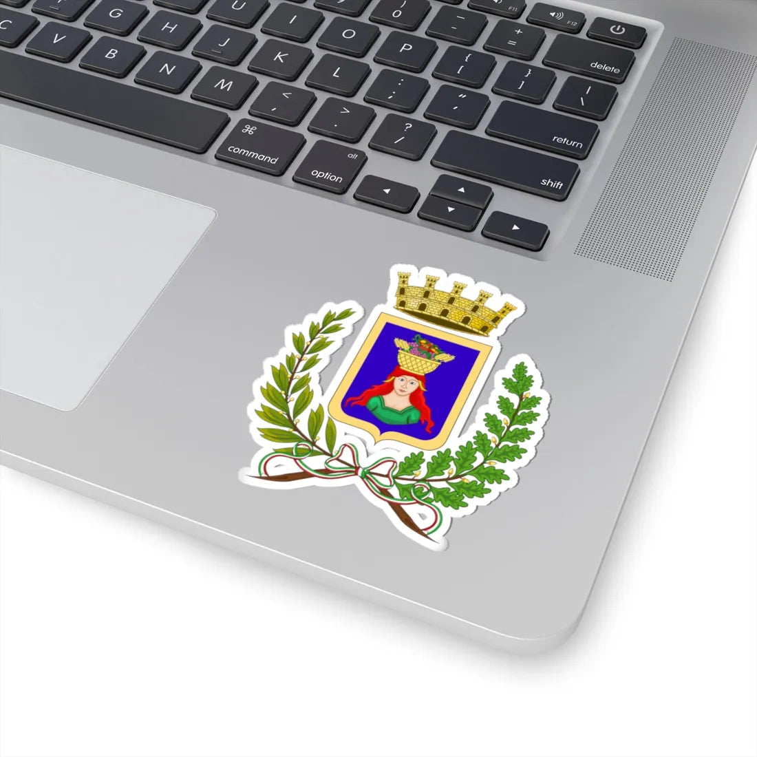 Pomezia-Stemma (Italy) (Coat of Arms) STICKER Vinyl Kiss-Cut Decal - The Sticker Space