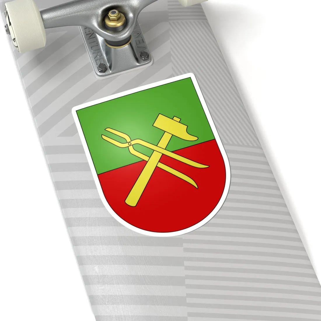 Pompaples-coat of arms (Switzerland) (Coat of Arms) STICKER Vinyl Kiss-Cut Decal - The Sticker Space