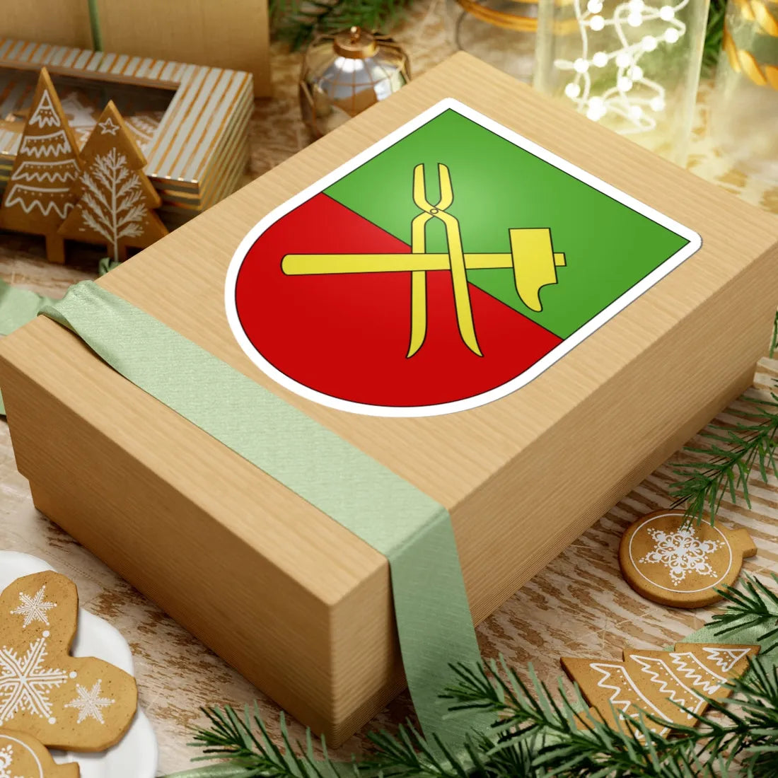 Pompaples-coat of arms (Switzerland) (Coat of Arms) STICKER Vinyl Kiss-Cut Decal - The Sticker Space