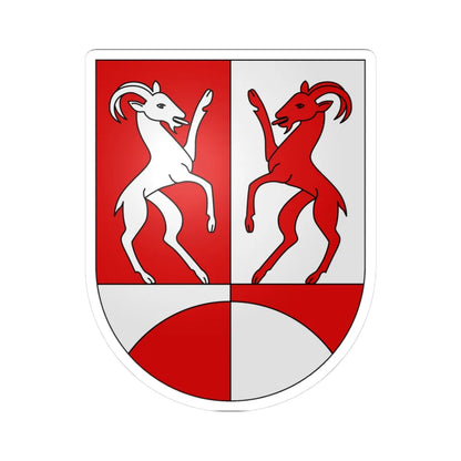 PonteCapriasca-coat of arms (Switzerland) (Coat of Arms) STICKER Vinyl Kiss-Cut Decal 3 Inch White - The Sticker Space
