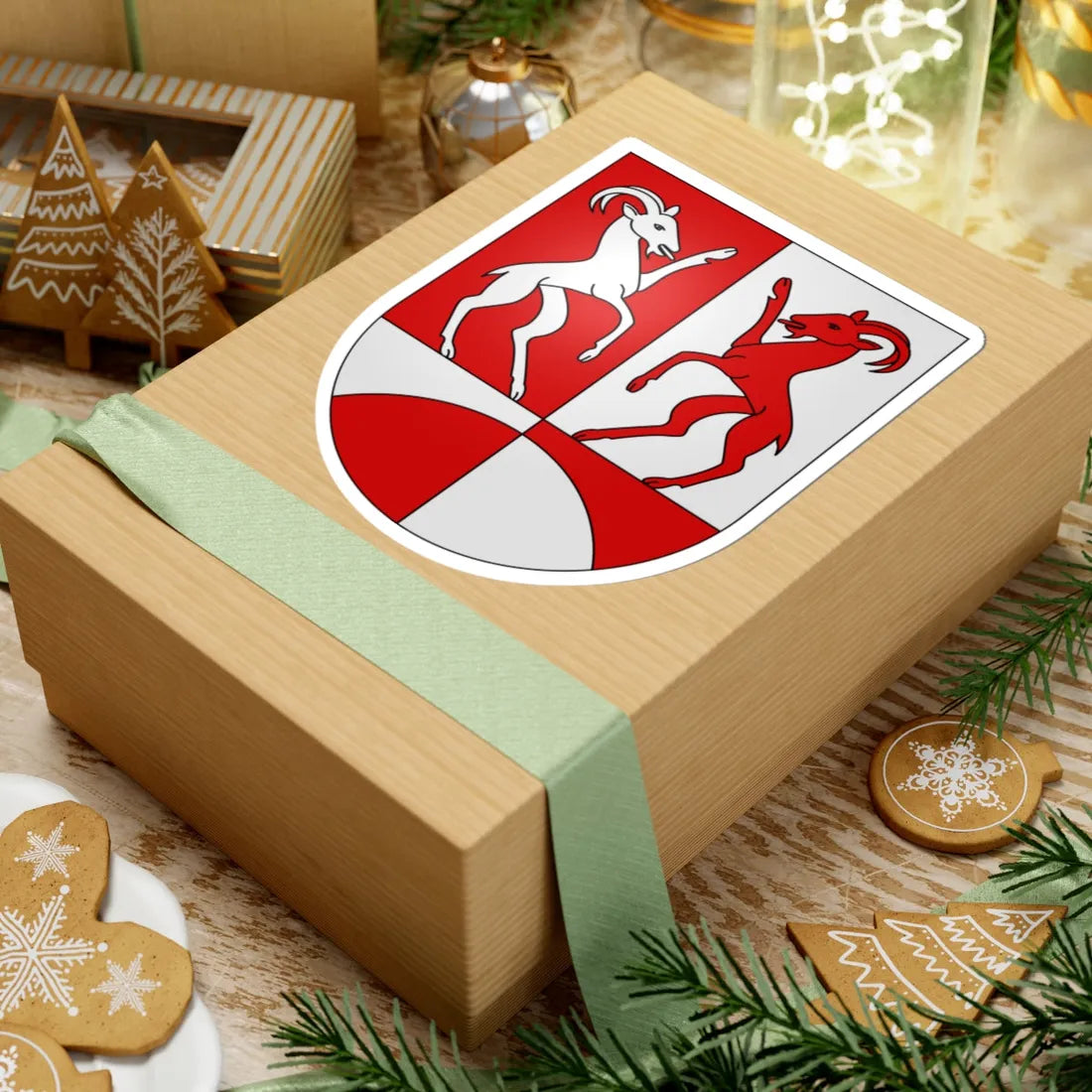 PonteCapriasca-coat of arms (Switzerland) (Coat of Arms) STICKER Vinyl Kiss-Cut Decal - The Sticker Space