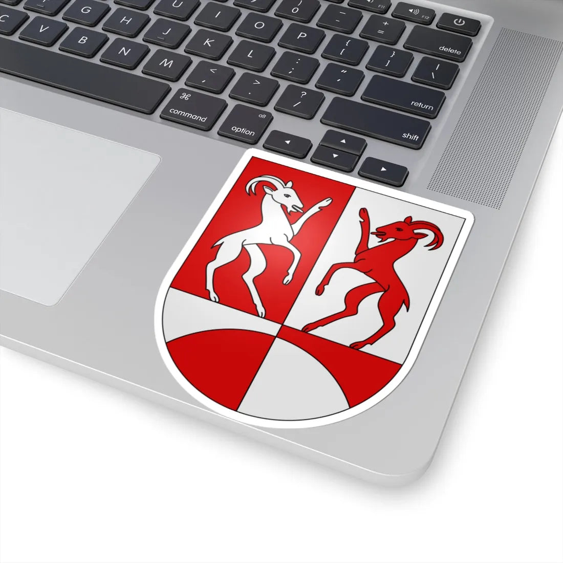 PonteCapriasca-coat of arms (Switzerland) (Coat of Arms) STICKER Vinyl Kiss-Cut Decal - The Sticker Space