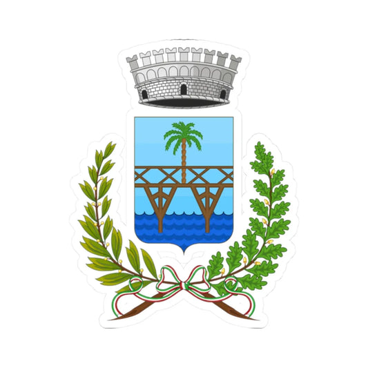 Pontedassio-Stemma (Italy) (Coat of Arms) STICKER Vinyl Kiss-Cut Decal 2 Inch White - The Sticker Space