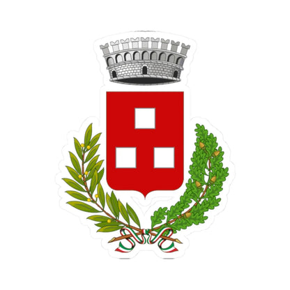 Pontenure-Stemma (Italy) (Coat of Arms) STICKER Vinyl Kiss-Cut Decal 2 Inch White - The Sticker Space