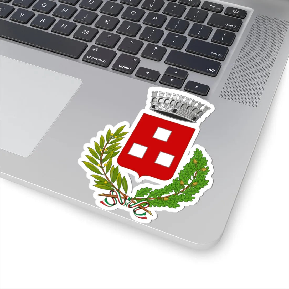 Pontenure-Stemma (Italy) (Coat of Arms) STICKER Vinyl Kiss-Cut Decal - The Sticker Space