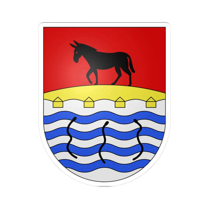 PonteTresa-coat of arms (Switzerland) (Coat of Arms) STICKER Vinyl Kiss-Cut Decal 3 Inch White - The Sticker Space