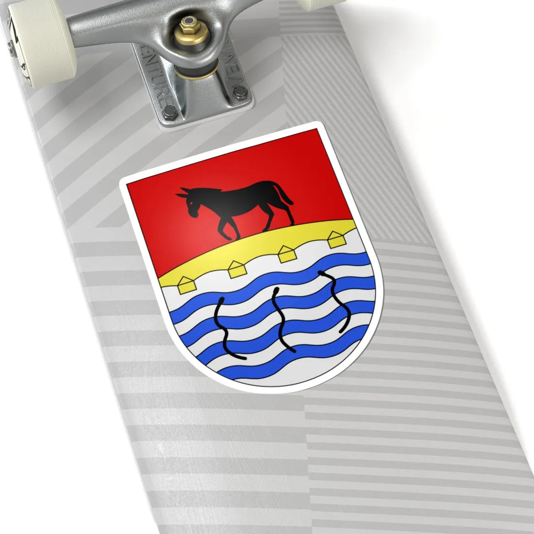 PonteTresa-coat of arms (Switzerland) (Coat of Arms) STICKER Vinyl Kiss-Cut Decal - The Sticker Space