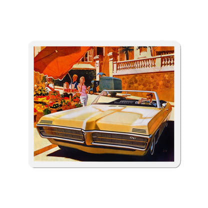 Pontiac advertisement (Magazine Illustration) Refrigerator Magnet-3" x 3"-The Sticker Space