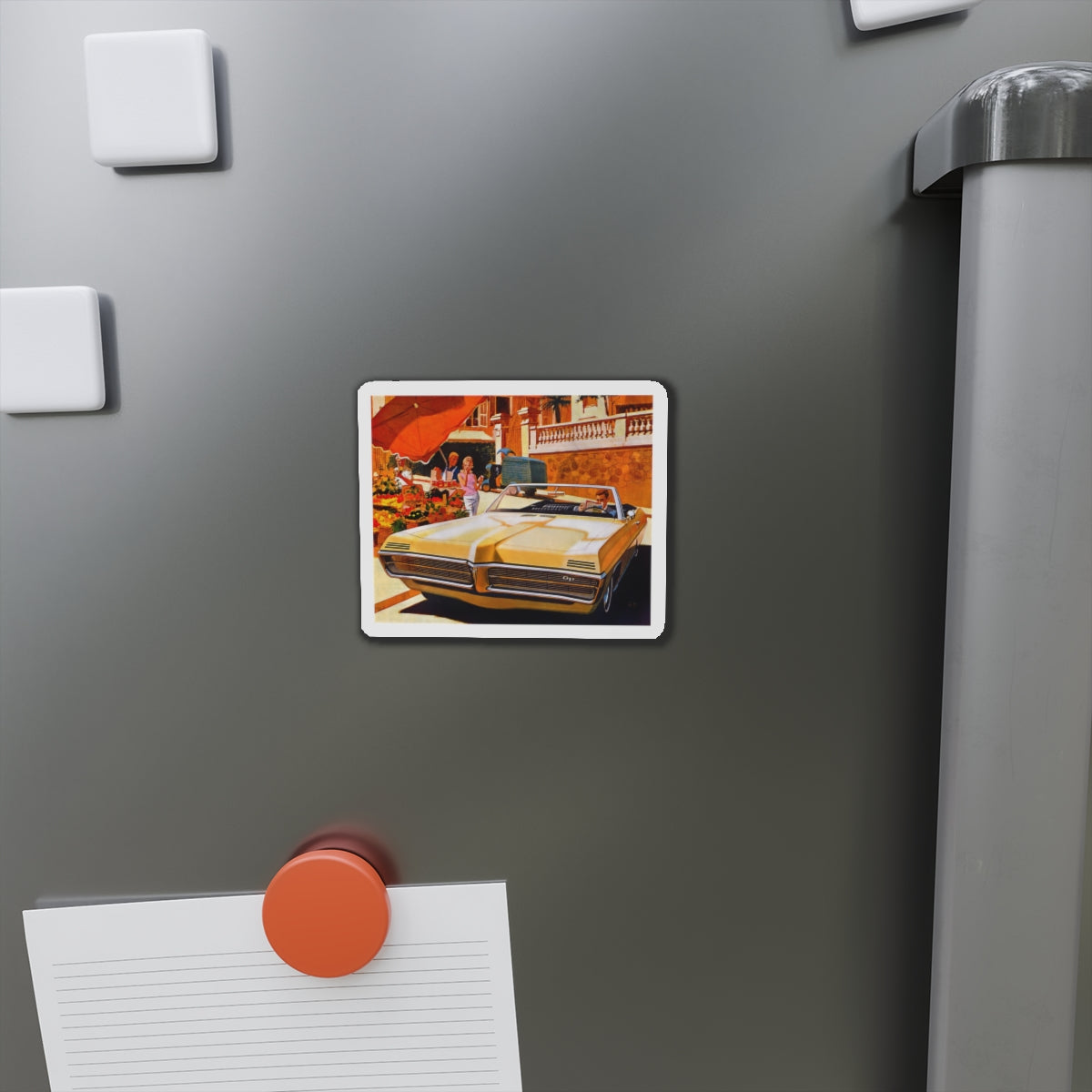 Pontiac advertisement (Magazine Illustration) Refrigerator Magnet-The Sticker Space