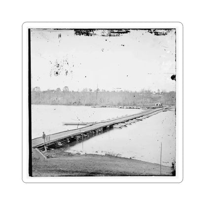Pontoon Bridge Across the James River-2 (U.S. Civil War) STICKER Vinyl Kiss-Cut Decal 4 Inch White - The Sticker Space