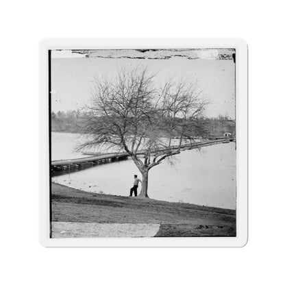 Pontoon Bridge Across The James River (U.S. Civil War) Refrigerator Magnet-2" x 2"-The Sticker Space