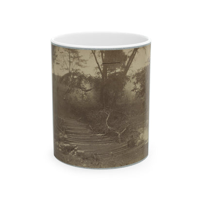 Pontoon Bridge (U.S. Civil War) White Coffee Mug-11oz-The Sticker Space