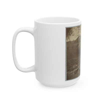 Pontoon Bridge (U.S. Civil War) White Coffee Mug-The Sticker Space