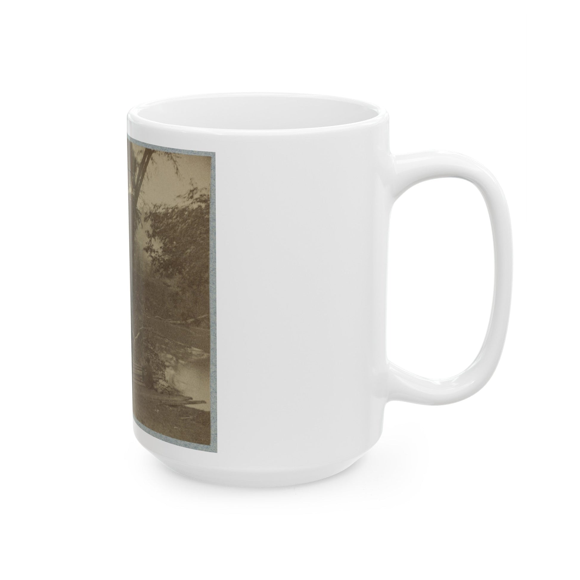 Pontoon Bridge (U.S. Civil War) White Coffee Mug-The Sticker Space