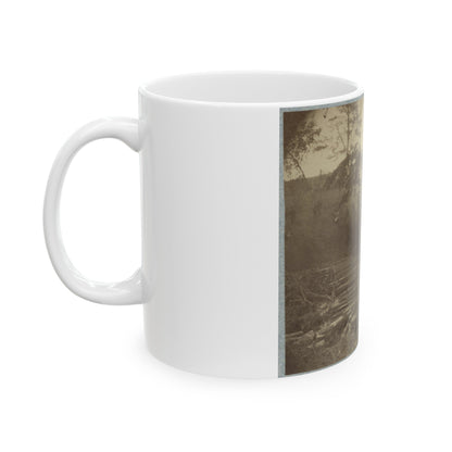 Pontoon Bridge (U.S. Civil War) White Coffee Mug-The Sticker Space