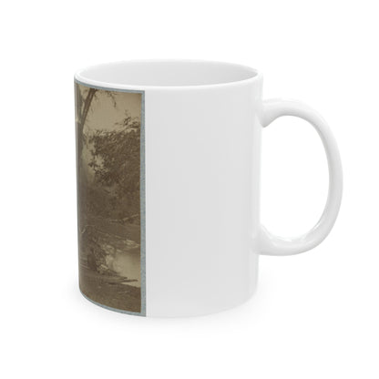 Pontoon Bridge (U.S. Civil War) White Coffee Mug-The Sticker Space